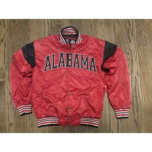 Alabama Crimson Tide Jacket Mens Small Red Black NCAA Football Satin Varsity